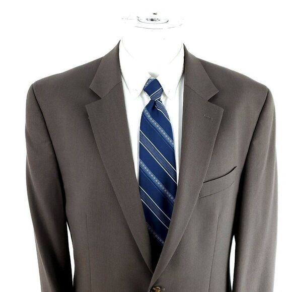 Michael Kors Wool 2‎ Button Blazer 42L Beige - Picture 1 of 10